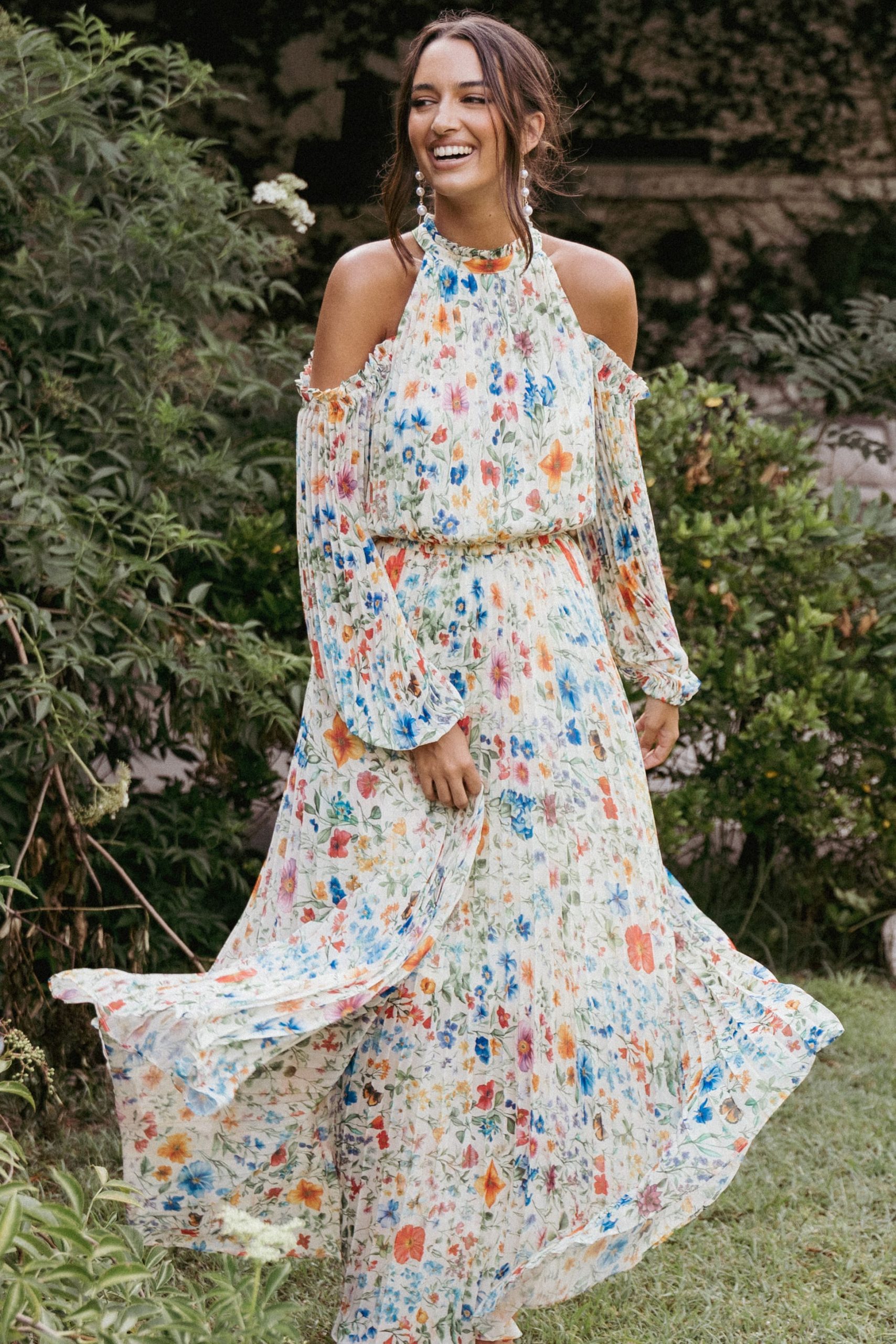 Hilary Pleated Maxi Dress - Image 2